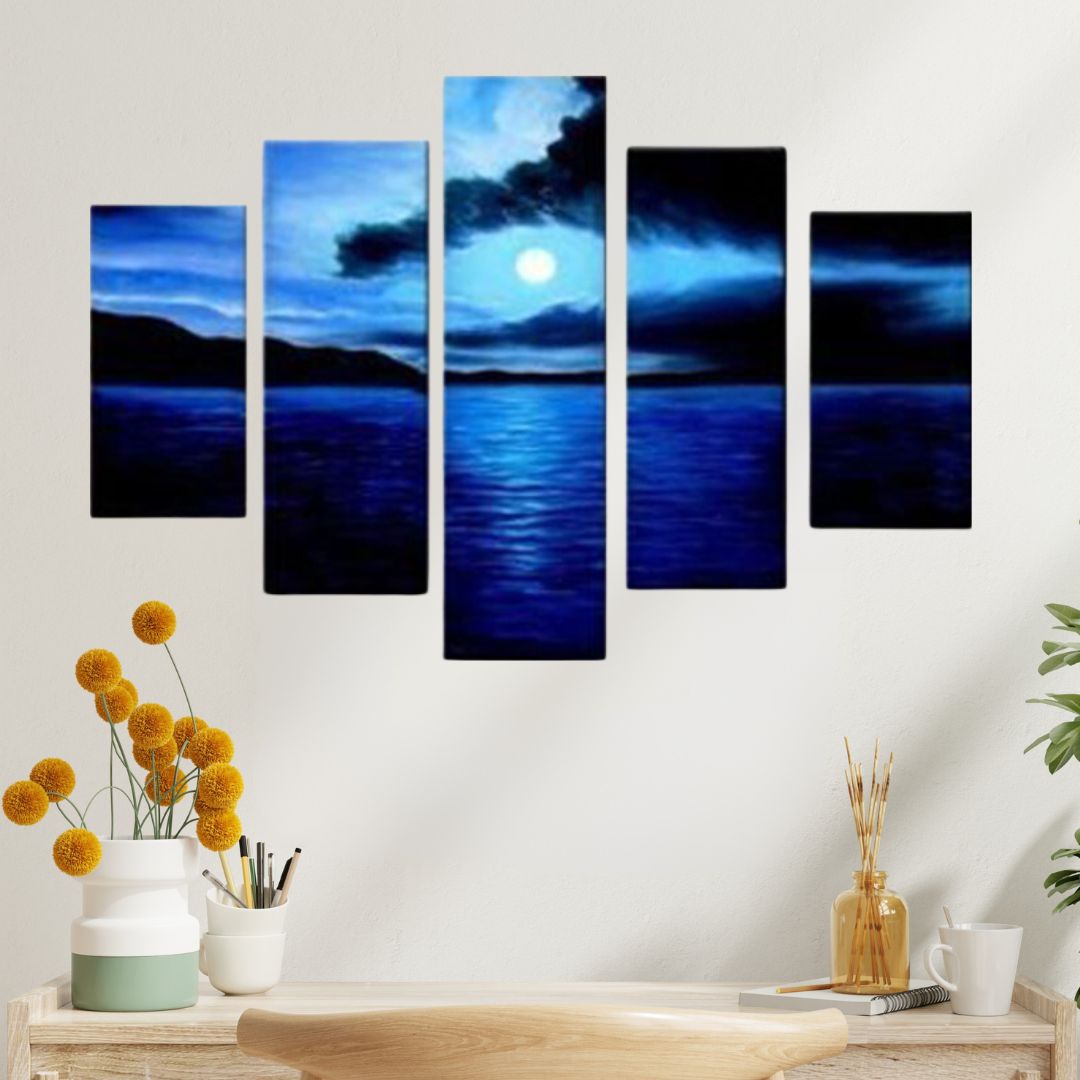 Nachtmond 5er Set - Diamond Painting