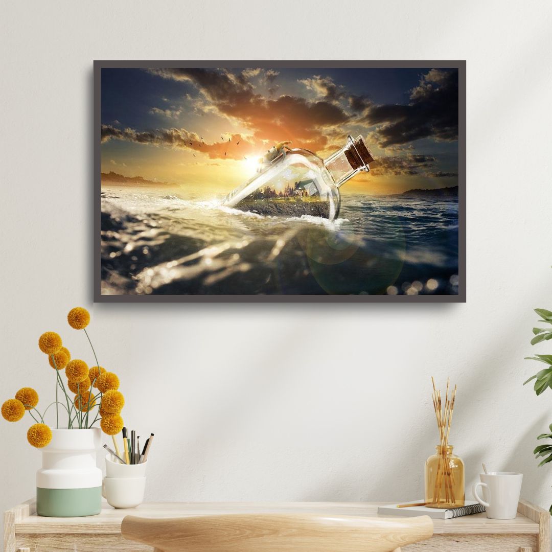 Flaschenpost - Diamond Painting