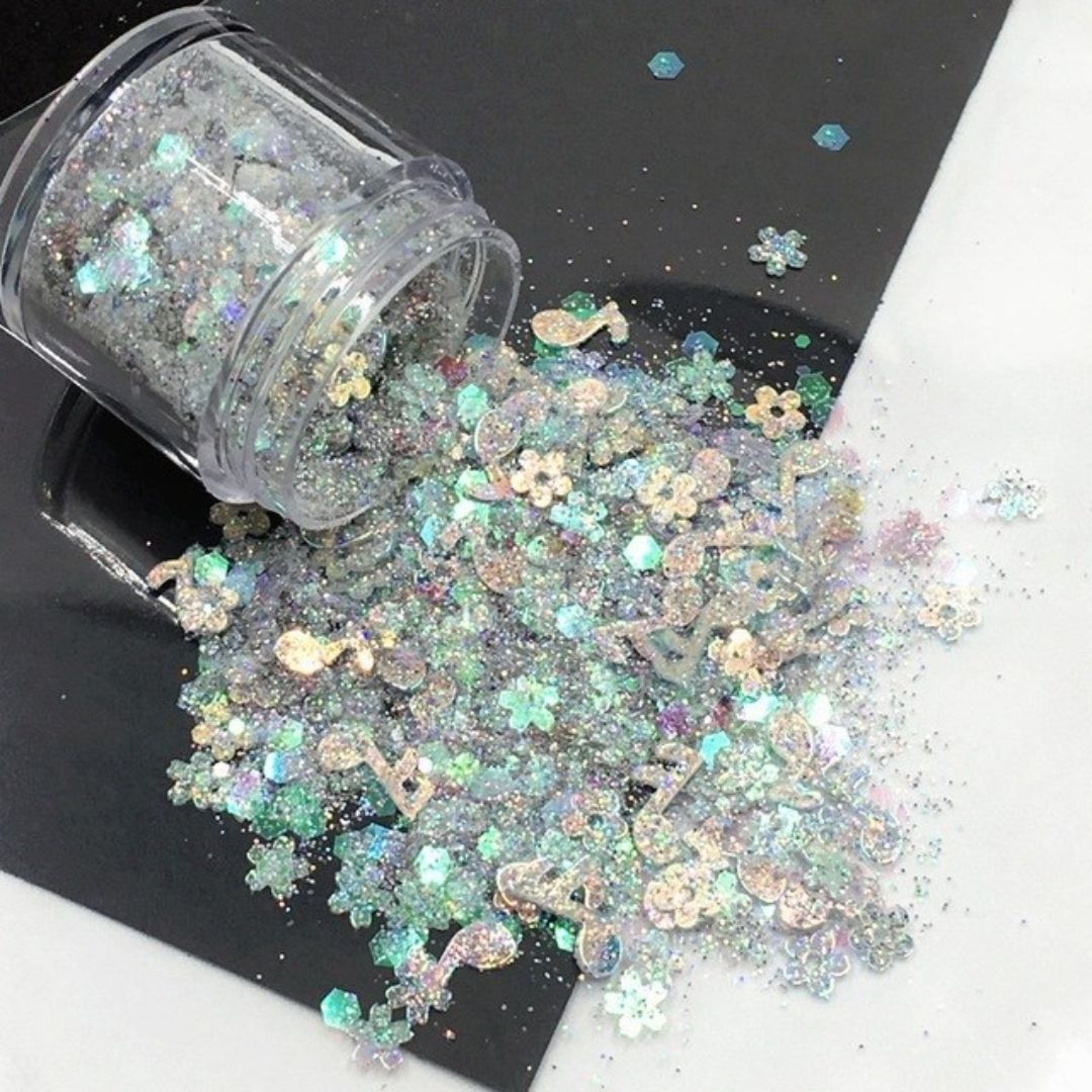 Glitzerndes Füllmaterial