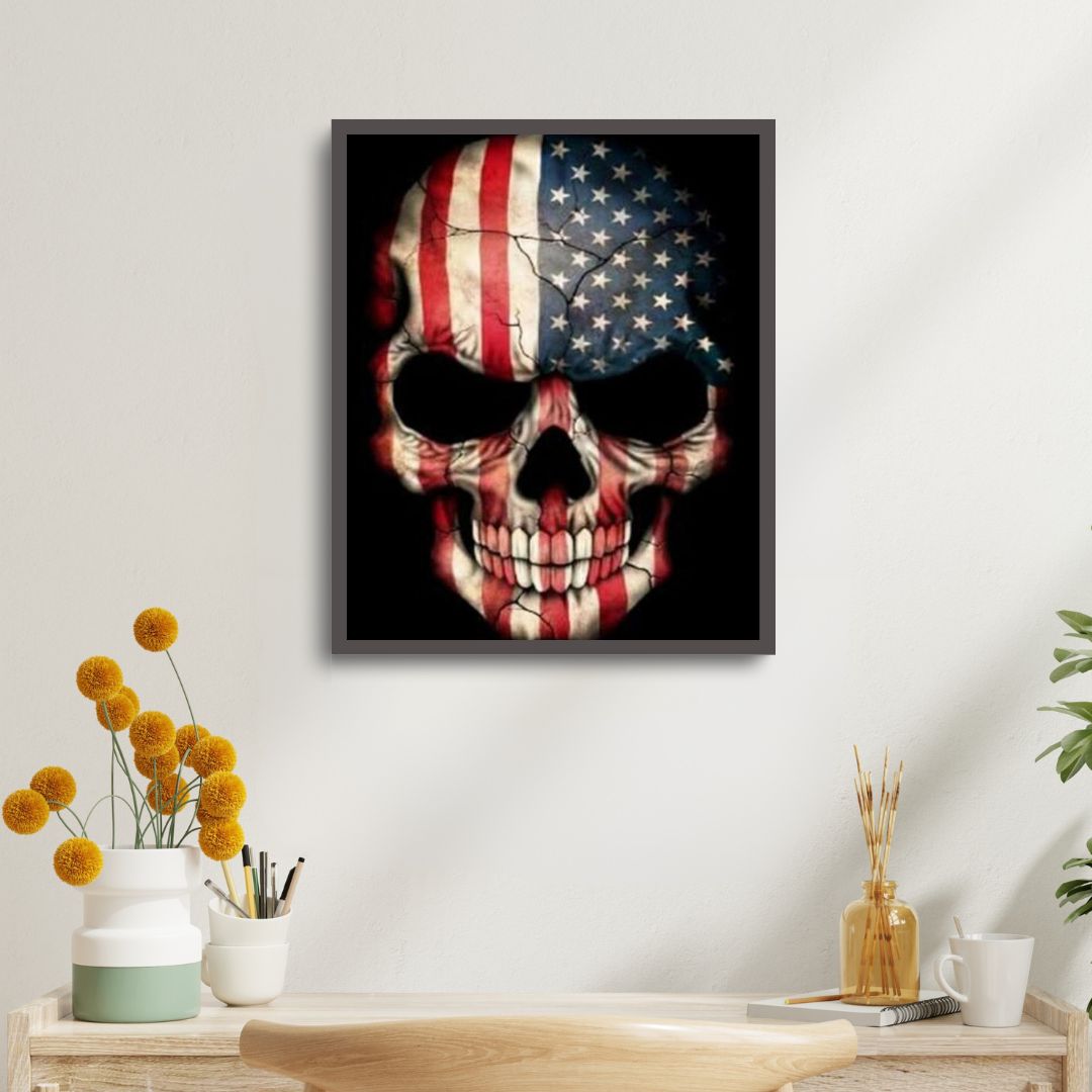 USA Skelett - Diamond Painting