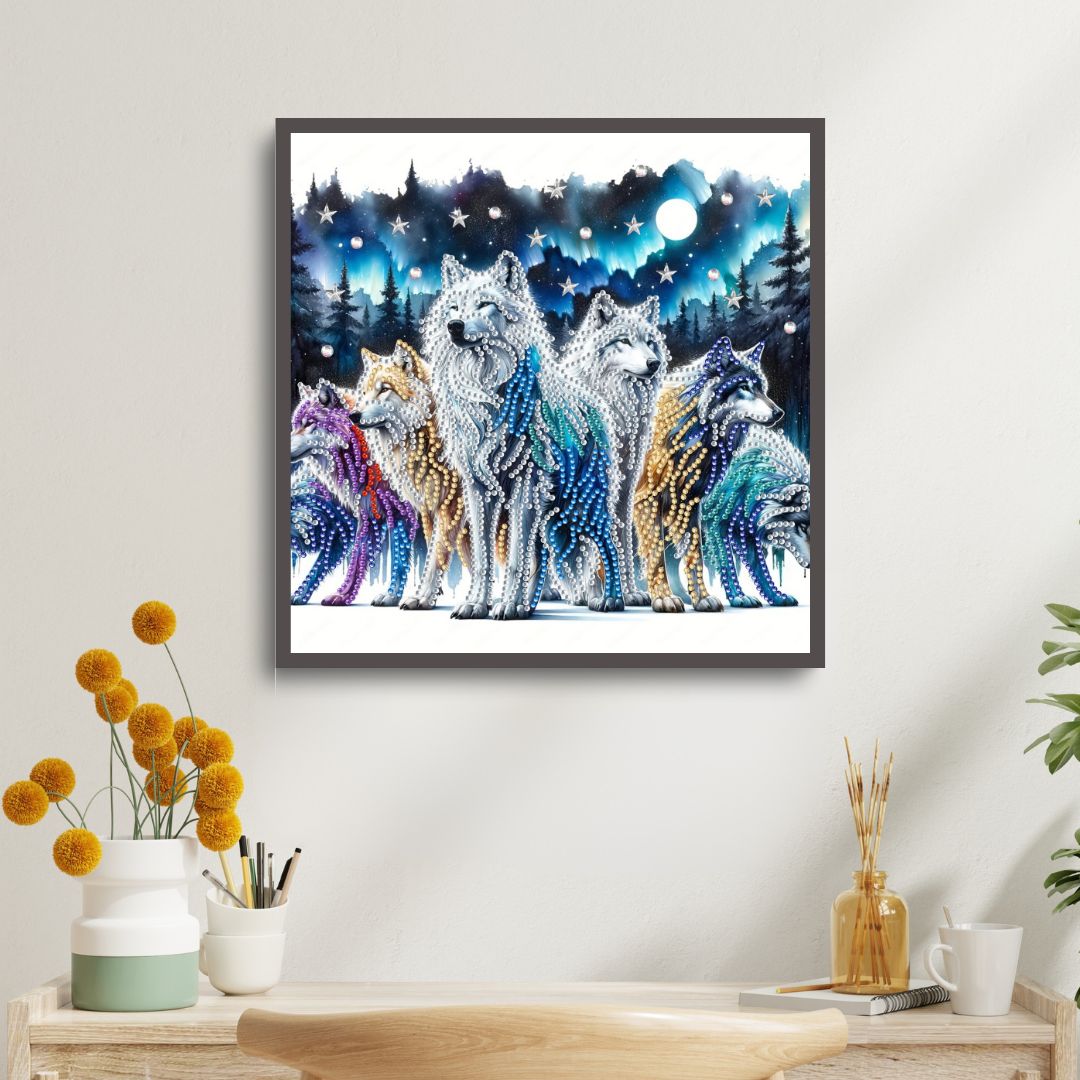 Fabelwesen Wolfsrudel - Diamond Painting