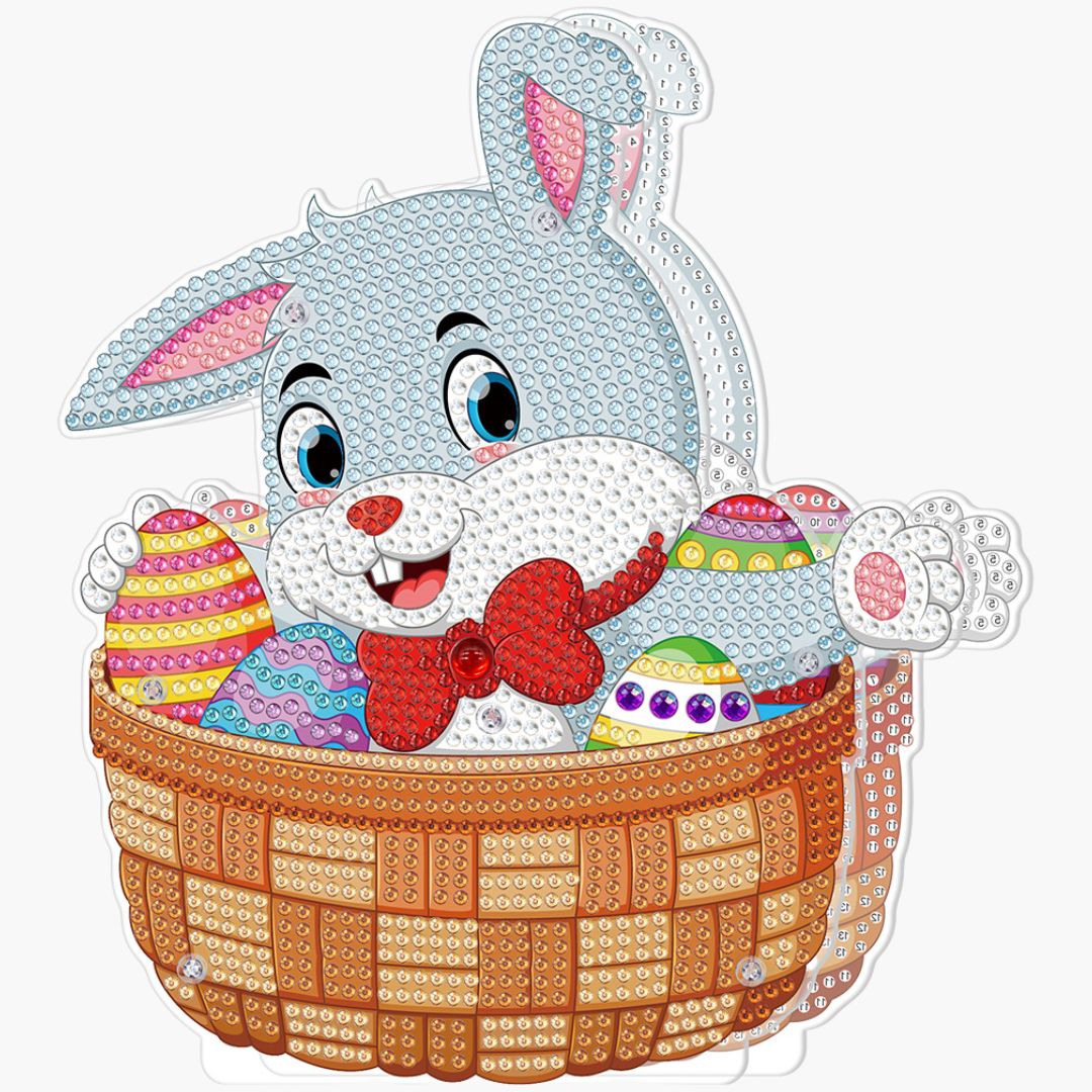 Osterhase im Korb - Diamond Painting