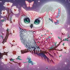 Fabelwesen Blumen Eule - Diamond Painting