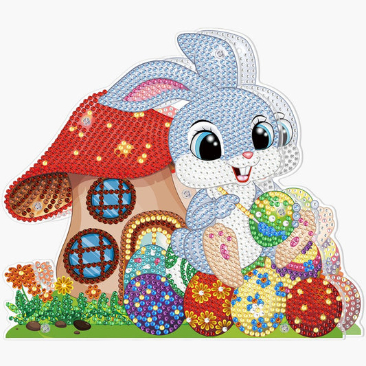Hase mit Pilz - Diamond Painting