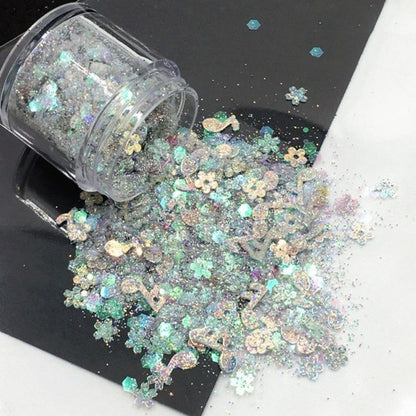Glitzerndes Füllmaterial