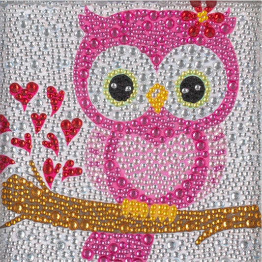 Kids Eule rosa - Diamond Painting
